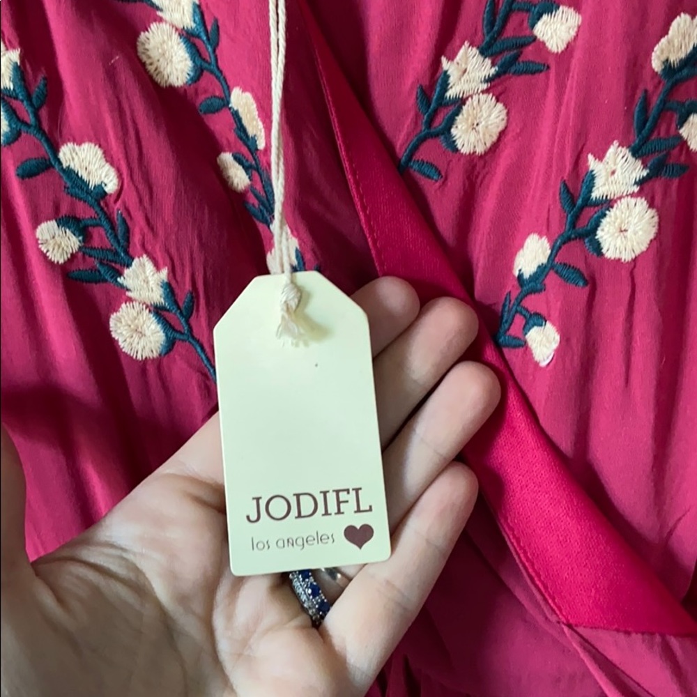 NWT Pink maxi dress with hi-low hem - Picture 5 of 6